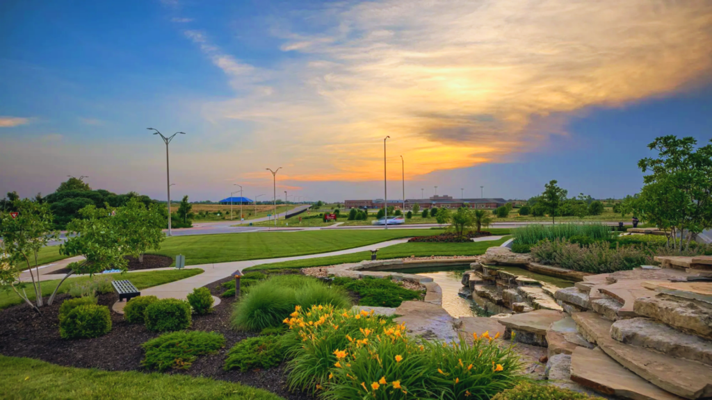 Aerial View Of A Kansas City Community Near Comerio Homes New Home Communities