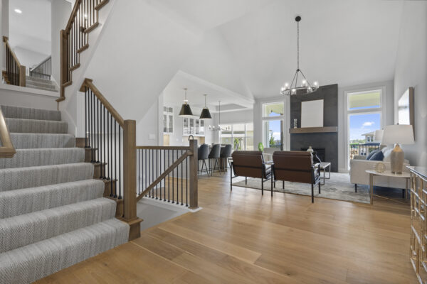 A view of the main living space from the entrance of the Siena Story 1.5 in Coventry Valley.