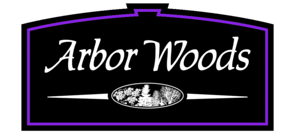 Logo for the Arbor Woods community.