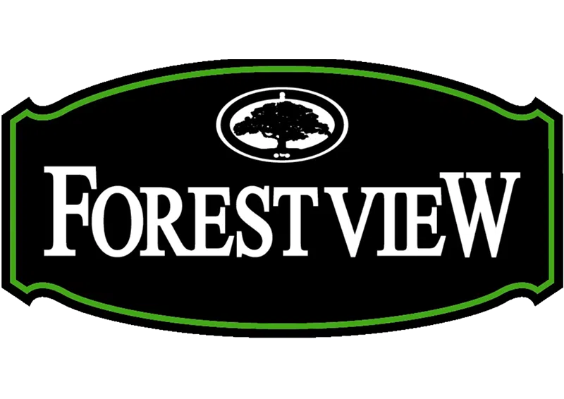 Forest View Community Logo Featuring A Tree Emblem With Green And White Detailing.