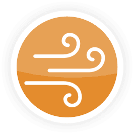 Duct cleaning icon representing cleaner HVAC ducts and improved indoor air quality