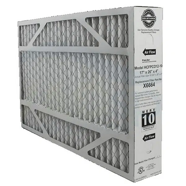 MERV 10 HVAC air filter designed to improve indoor air quality by capturing dust, pollen, and airborne particles