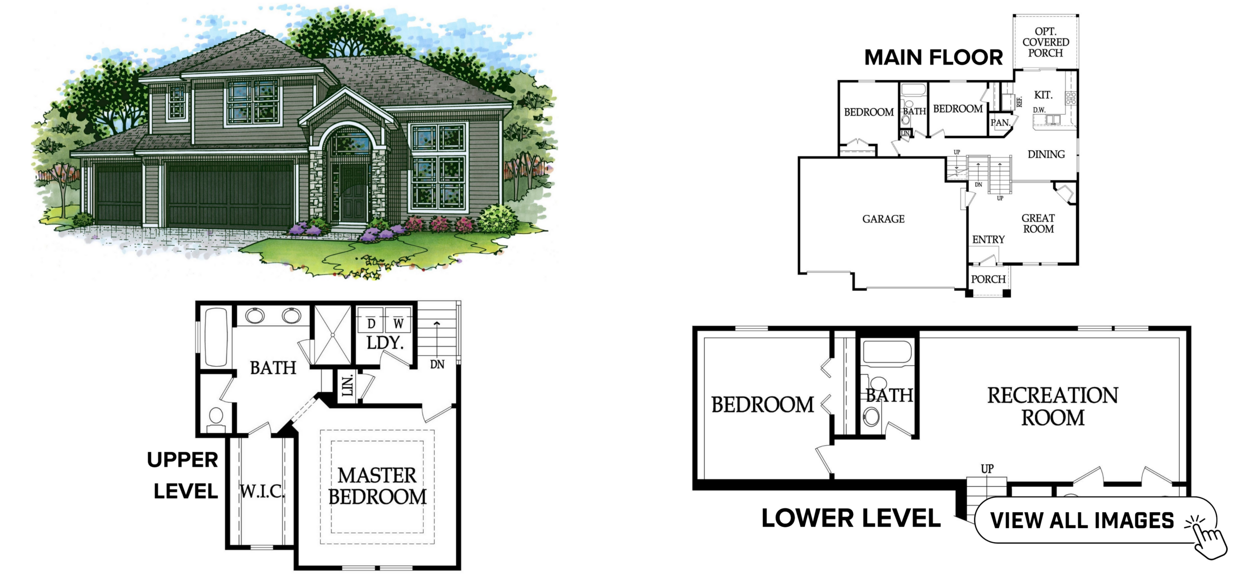 Comerio Homes Lugano floor plan elevations and layout