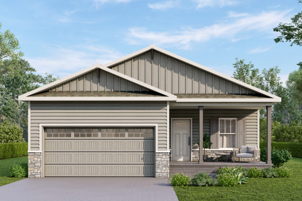 3D Rendering Of The Acacia Elevation D Exterior By Comerio Homes