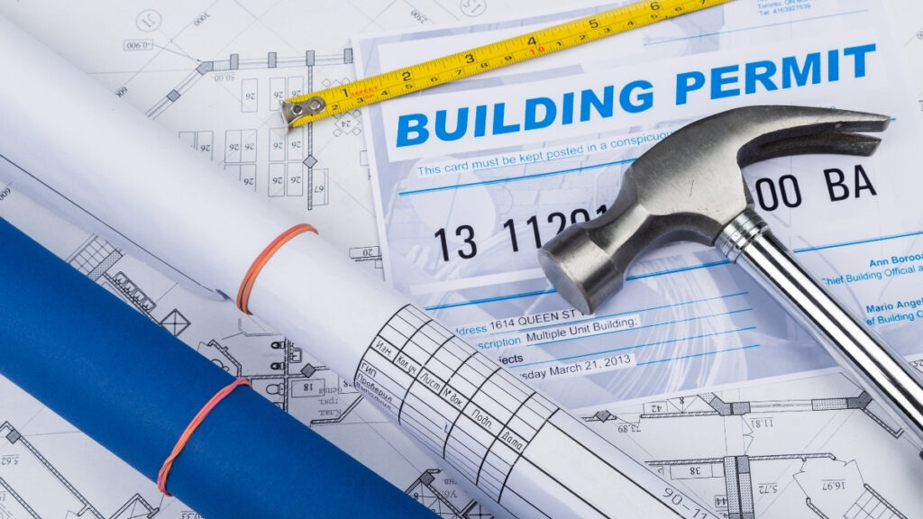 Building permit and construction plans required before starting a custom home build with Comerio Homes