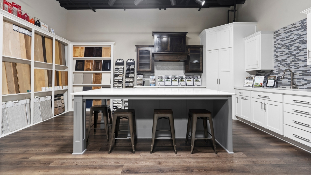 Design selections reviewed at the Comerio Homes design center