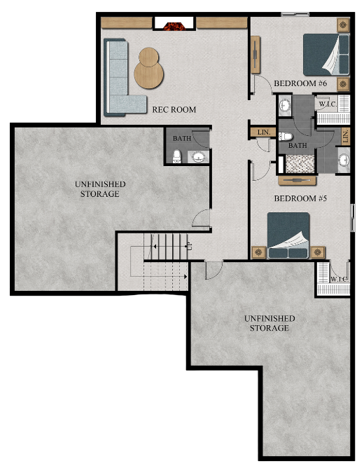 Floor plan layout of the Varese plan showing room configuration and layout