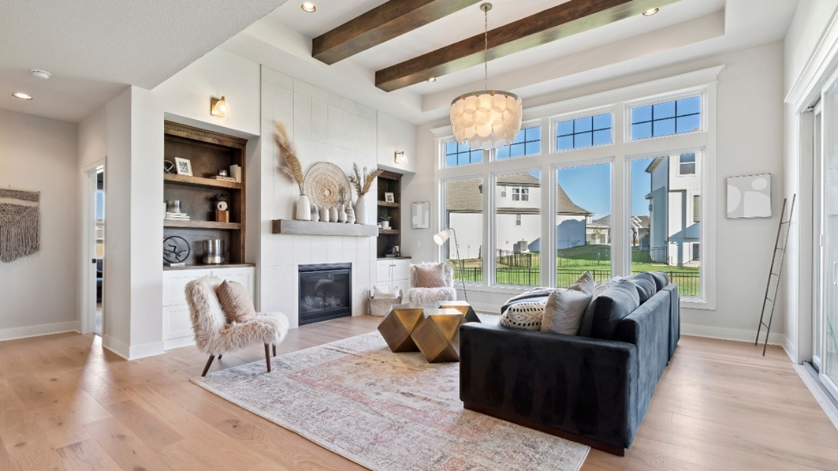Open Living Area In A Custom Home Designed And Built By Comerio Homes