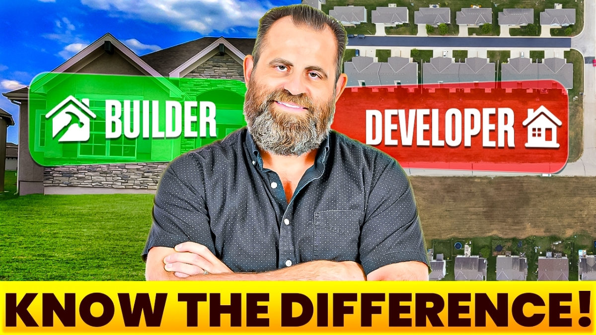 Visual Comparison Explaining The Difference Between A Land Developer And A Home Builder In The New Home Construction Process With Comerio Homes