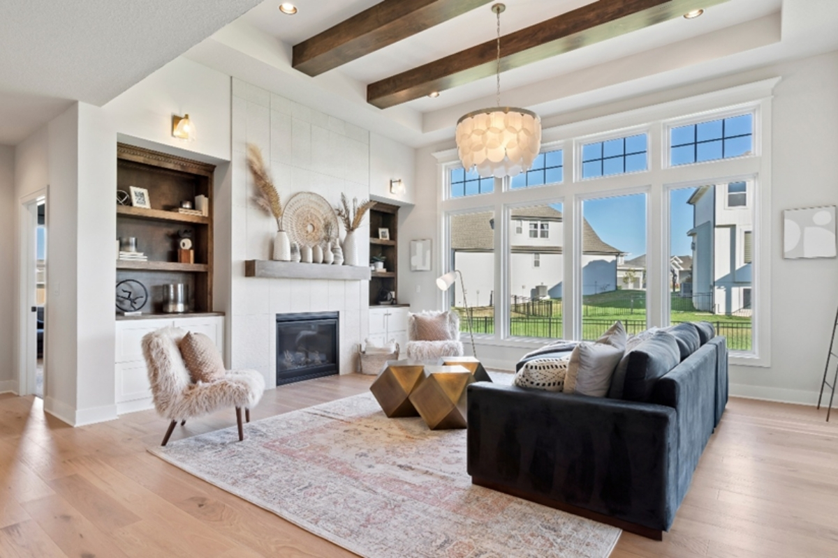Open Living Area Inside A Home Built By A Home Builder In Kansas City