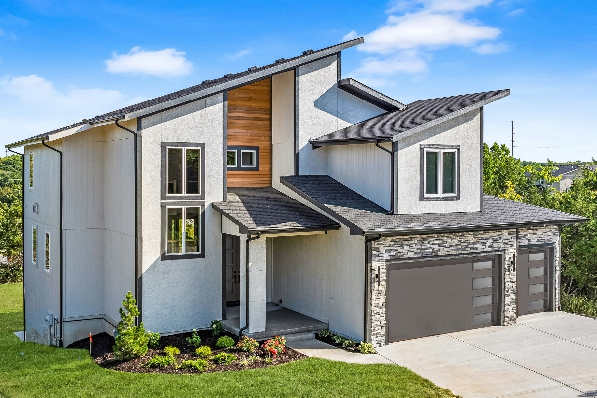 Modern Exterior Of A New Construction Home In Kansas City