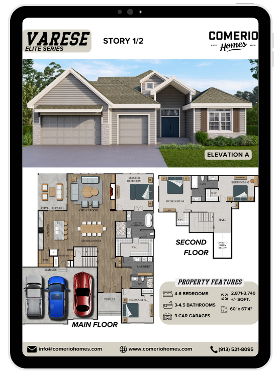 Digital floor plan options for homes built by Olathe home builders