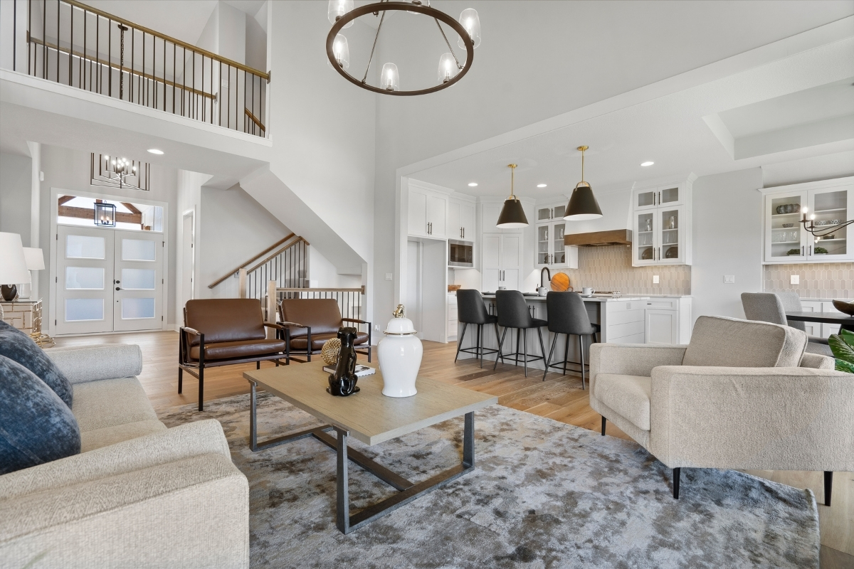 Open Living Area Inside A Home Built By Kansas City Home Builders